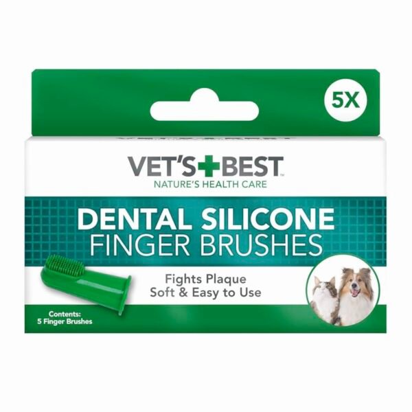 Vets Best Dental Cilicone Finger Brush 5pcs