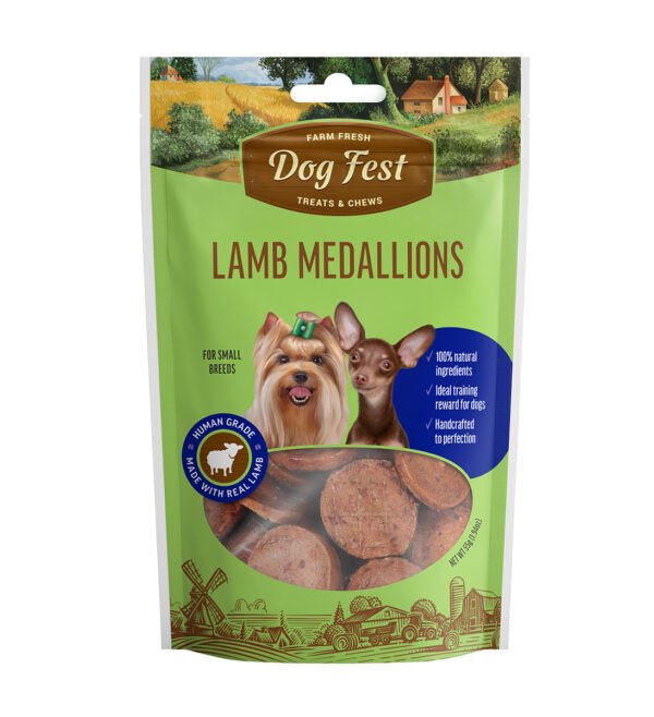 Dogfest lamb medallions 55g