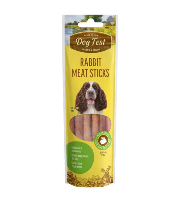 Dogfest rabbit meat sticks 45g