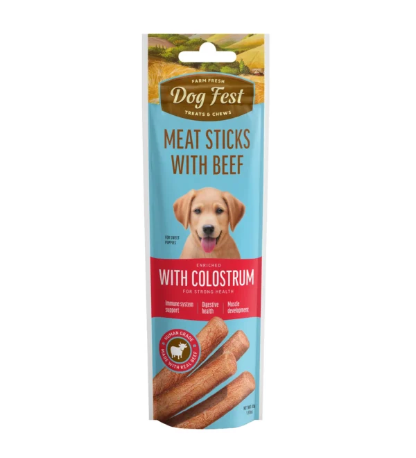 Dogfest beef meat sticks with colostrum 45g