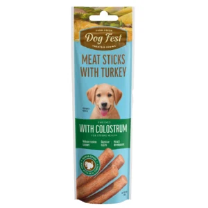 Dogfest turkey meat sticks with colostrum 45g