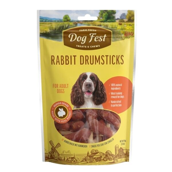 Dogfest rabbit drumsticks 90g